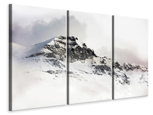 Laden Sie das Bild in den Galerie-Viewer, Leinwandbild 3-teilig Ein Winter in den Bergen