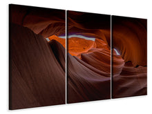 Laden Sie das Bild in den Galerie-Viewer, Leinwandbild 3-teilig Fantastischer Antelope canyon