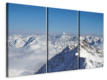 Laden Sie das Bild in den Galerie-Viewer, Leinwandbild 3-teilig Fantastischer Ausblick auf die Gipfel