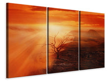 Laden Sie das Bild in den Galerie-Viewer, Leinwandbild 3-teilig Farbenprächtige Landschaft