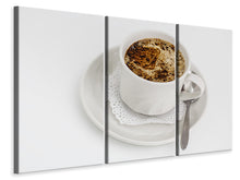 Laden Sie das Bild in den Galerie-Viewer, Leinwandbild 3-teilig Frische Tasse Kaffee