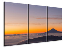 Laden Sie das Bild in den Galerie-Viewer, Leinwandbild 3-teilig Fujisan bei Sonnenuntergang