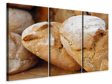 Laden Sie das Bild in den Galerie-Viewer, Leinwandbild 3-teilig Gesundes Brot