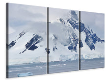 Laden Sie das Bild in den Galerie-Viewer, Leinwandbild 3-teilig Gigantische Antarktis