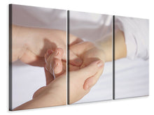 Laden Sie das Bild in den Galerie-Viewer, Leinwandbild 3-teilig Handmassage