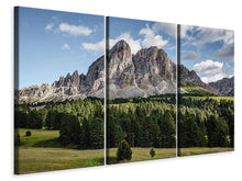 Laden Sie das Bild in den Galerie-Viewer, Leinwandbild 3-teilig Imposante Berglandschaft