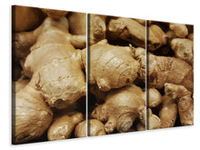 Laden Sie das Bild in den Galerie-Viewer, Leinwandbild 3-teilig Ingwer Knollen