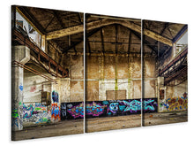 Laden Sie das Bild in den Galerie-Viewer, Leinwandbild 3-teilig Loft Graffiti