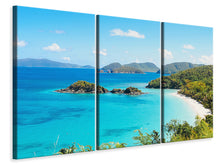 Laden Sie das Bild in den Galerie-Viewer, Leinwandbild 3-teilig Mein Lieblinsplatz am Strand