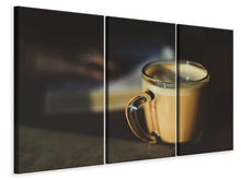 Laden Sie das Bild in den Galerie-Viewer, Leinwandbild 3-teilig Milch-Kaffee