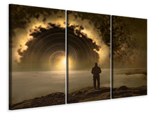 Laden Sie das Bild in den Galerie-Viewer, Leinwandbild 3-teilig Mystische Stimmung in der Einsamkeit