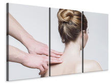 Laden Sie das Bild in den Galerie-Viewer, Leinwandbild 3-teilig Nacken Massage