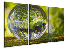 Laden Sie das Bild in den Galerie-Viewer, Leinwandbild 3-teilig Natur Kugel