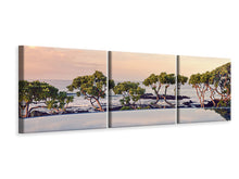 Laden Sie das Bild in den Galerie-Viewer, Panorama Leinwandbild 3-teilig Die Landschaft am Meer