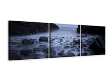 Laden Sie das Bild in den Galerie-Viewer, Panorama Leinwandbild 3-teilig Die Mystik des Meeres