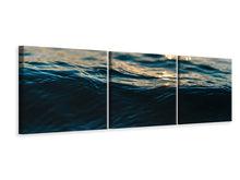 Laden Sie das Bild in den Galerie-Viewer, Panorama Leinwandbild 3-teilig Die Wasseroberfläche