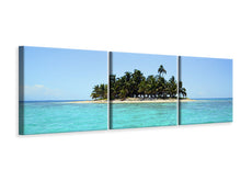 Laden Sie das Bild in den Galerie-Viewer, Panorama Leinwandbild 3-teilig Meine eigene Insel
