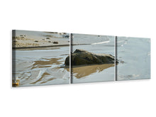 Laden Sie das Bild in den Galerie-Viewer, Panorama Leinwandbild 3-teilig Strand Momente