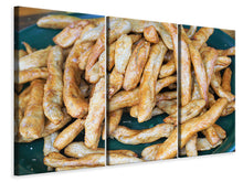 Laden Sie das Bild in den Galerie-Viewer, Leinwandbild 3-teilig Pommes Frites