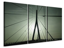 Laden Sie das Bild in den Galerie-Viewer, Leinwandbild 3-teilig Pont de Normandie Frankreich