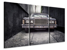 Laden Sie das Bild in den Galerie-Viewer, Leinwandbild 3-teilig Retro Auto