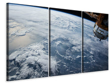 Laden Sie das Bild in den Galerie-Viewer, Leinwandbild 3-teilig Satelliten Bild