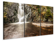 Laden Sie das Bild in den Galerie-Viewer, Leinwandbild 3-teilig Schöner Ausblick auf den Wasserfall