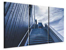 Laden Sie das Bild in den Galerie-Viewer, Leinwandbild 3-teilig Steile Treppe
