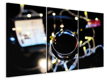 Laden Sie das Bild in den Galerie-Viewer, Leinwandbild 3-teilig Stimmungsvoller Rotwein