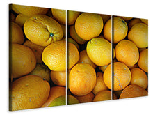 Laden Sie das Bild in den Galerie-Viewer, Leinwandbild 3-teilig Viele Orangen