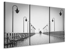 Laden Sie das Bild in den Galerie-Viewer, Leinwandbild 3-teilig Zweisamkeit am Meer