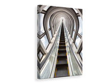 Laden Sie das Bild in den Galerie-Viewer, Leinwandbild Futuristische Rolltreppe