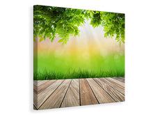 Laden Sie das Bild in den Galerie-Viewer, Leinwandbild Gartenterrasse