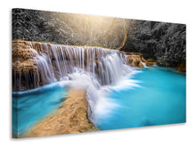 Laden Sie das Bild in den Galerie-Viewer, Leinwandbild Glücklicher Wasserfall