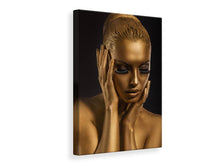 Laden Sie das Bild in den Galerie-Viewer, Leinwandbild Gold-Face