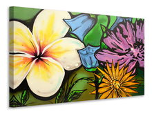 Laden Sie das Bild in den Galerie-Viewer, Leinwandbild Graffiti Flowers