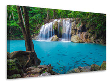 Laden Sie das Bild in den Galerie-Viewer, Leinwandbild Naturerlebnis Wasserfall