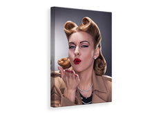 Laden Sie das Bild in den Galerie-Viewer, Leinwandbild Pin Up Kuss