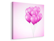 Laden Sie das Bild in den Galerie-Viewer, Leinwandbild Rosarote Luftballons