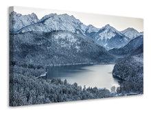 Laden Sie das Bild in den Galerie-Viewer, Leinwandbild Schwarzweissfotografie Berge