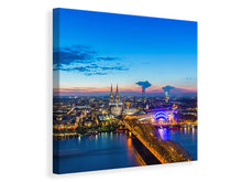 Laden Sie das Bild in den Galerie-Viewer, Leinwandbild Skyline Ein Penthouse in Köln