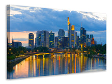 Laden Sie das Bild in den Galerie-Viewer, Leinwandbild Skyline Frankfurt am Main