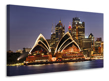 Laden Sie das Bild in den Galerie-Viewer, Leinwandbild Skyline Mit dem Boot vor Sydney