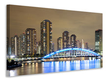 Laden Sie das Bild in den Galerie-Viewer, Leinwandbild Skyline Tokio in der Nacht