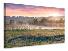 Laden Sie das Bild in den Galerie-Viewer, Leinwandbild Sonnenuntergang am Hügel