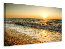 Laden Sie das Bild in den Galerie-Viewer, Leinwandbild Sonnenuntergang am Meer