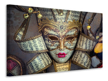 Laden Sie das Bild in den Galerie-Viewer, Leinwandbild Venezianische Maske