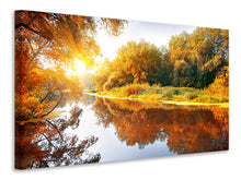 Laden Sie das Bild in den Galerie-Viewer, Leinwandbild Waldspiegelung im Wasser