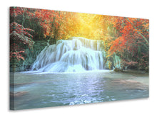 Laden Sie das Bild in den Galerie-Viewer, Leinwandbild Wasserfall im Licht