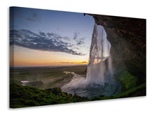 Laden Sie das Bild in den Galerie-Viewer, Leinwandbild Abendstimmung am Wasserfall